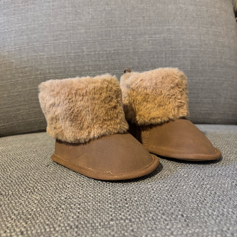 Carter’s Cozy Brown Baby Booties